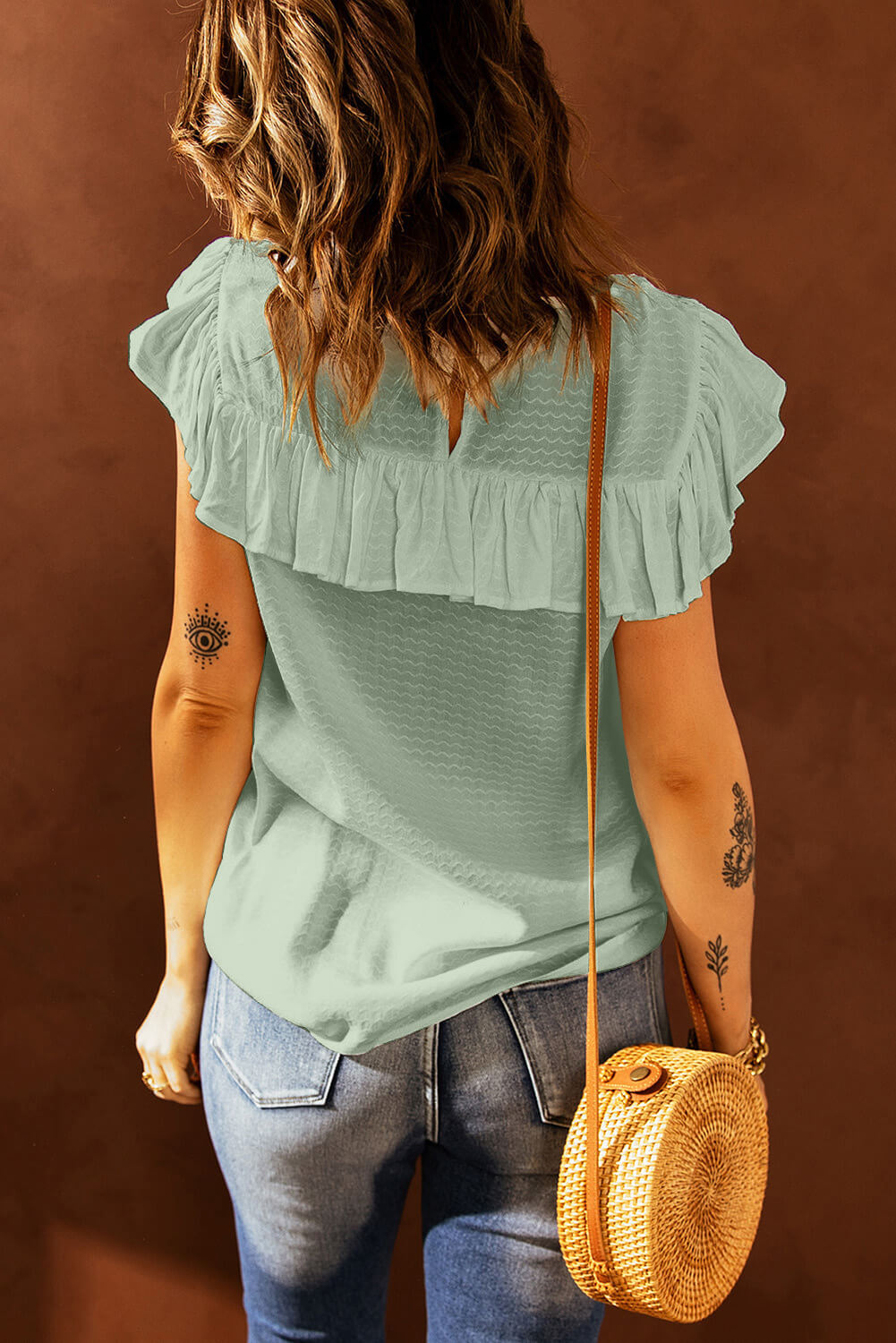 Lace Ruffled Short Sleeve T-Shirt - SKDZ