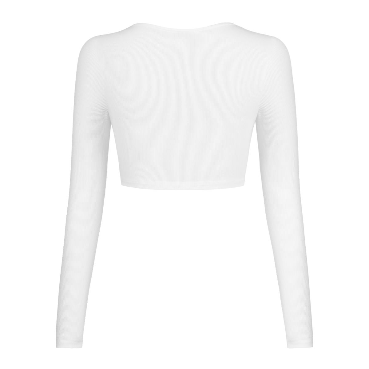 Button Down Long Sleeve Cropped Top - SKDZ